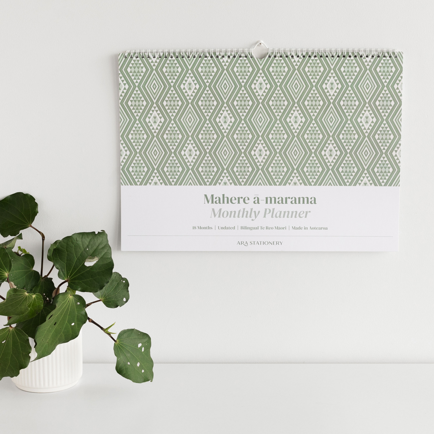 A3 Monthly Planner - (Undated) | Kākāriki