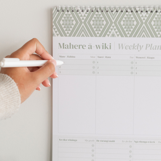 A3 Weekly Planner (Undated) | Kākāriki