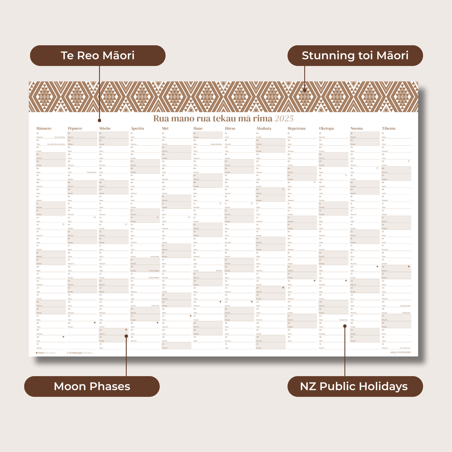 2025 A1 Yearly Wall Planner | Parauri