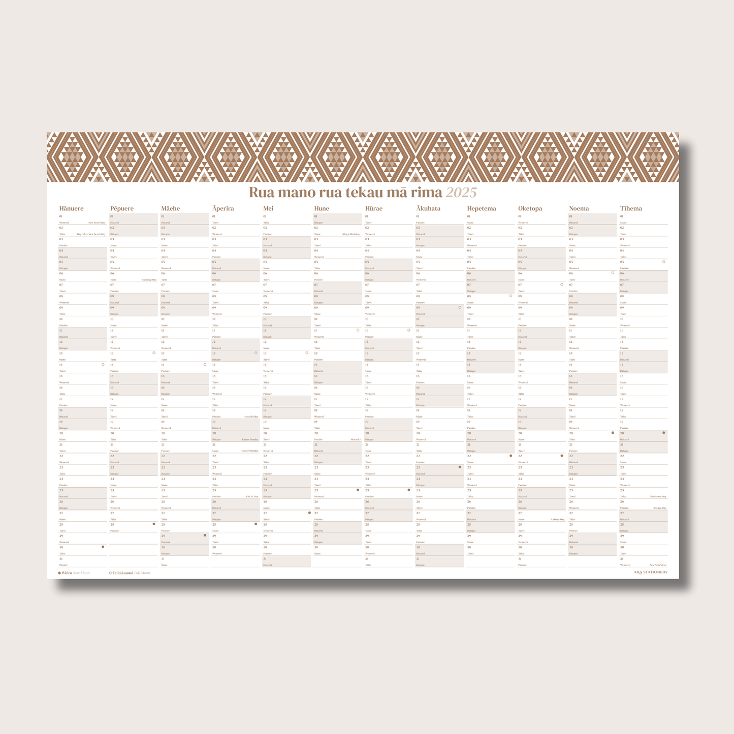 2025 A1 Yearly Wall Planner | Parauri