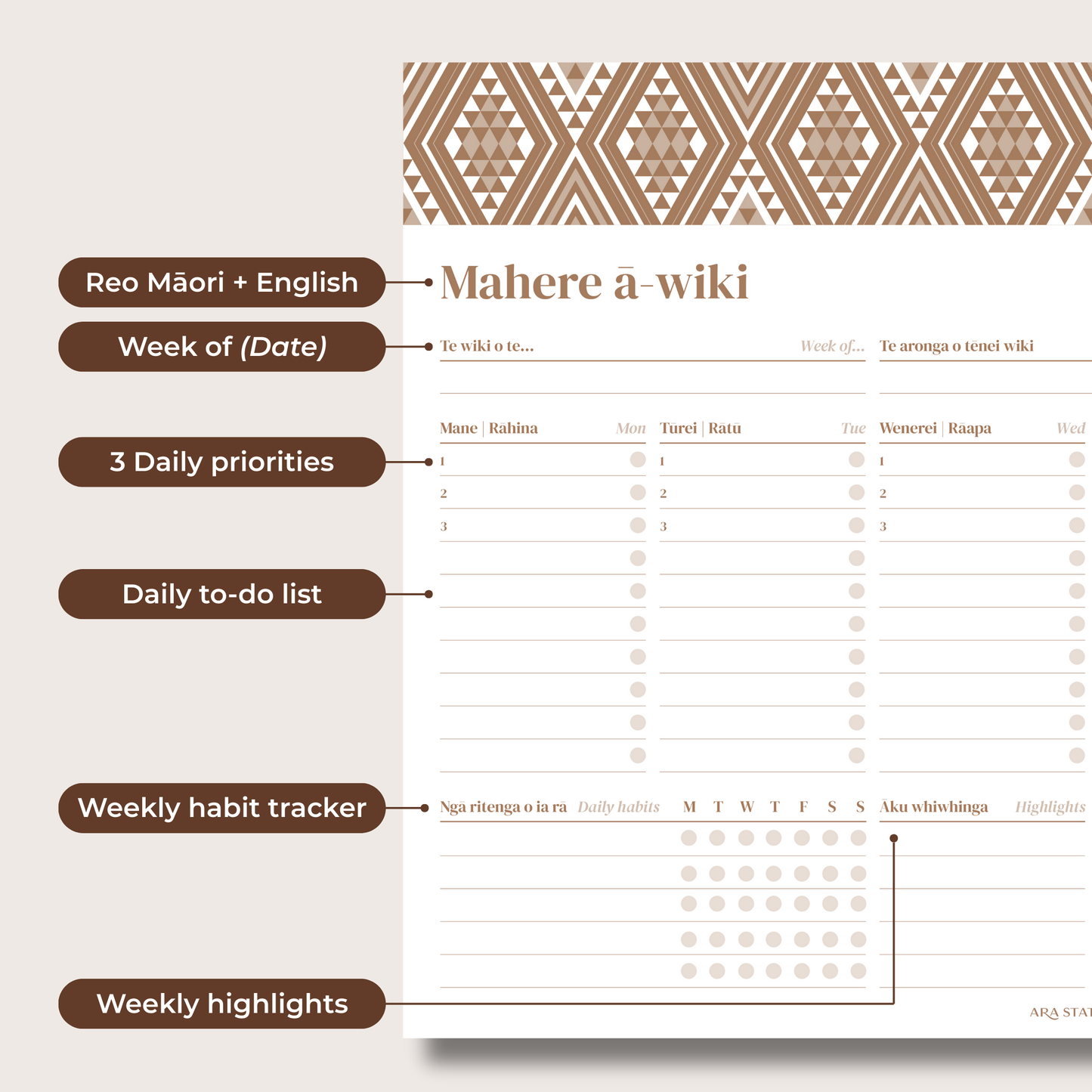 Weekly Planner Pad | Parauri