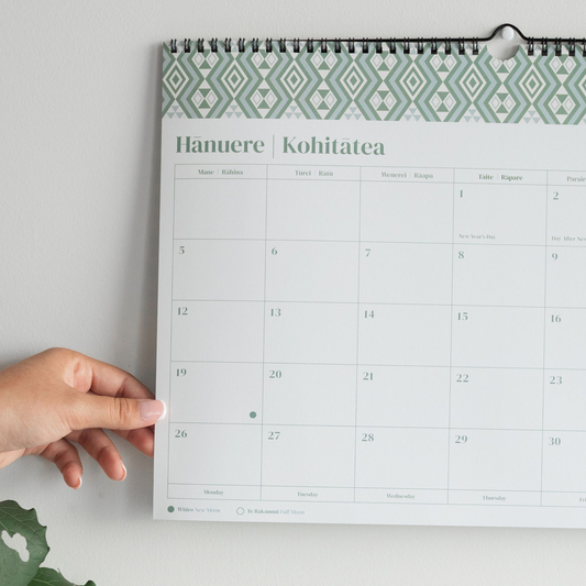 2026 A3 Monthly Flip Calendar | Kākāriki