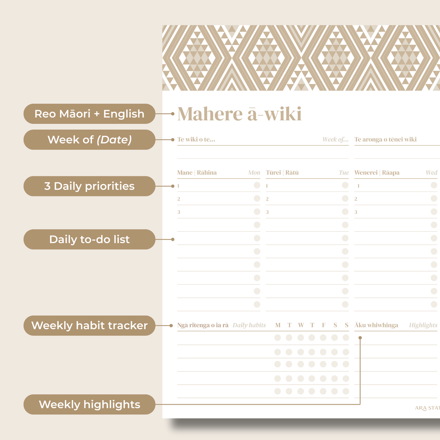 Weekly Planner Pad | Onepū