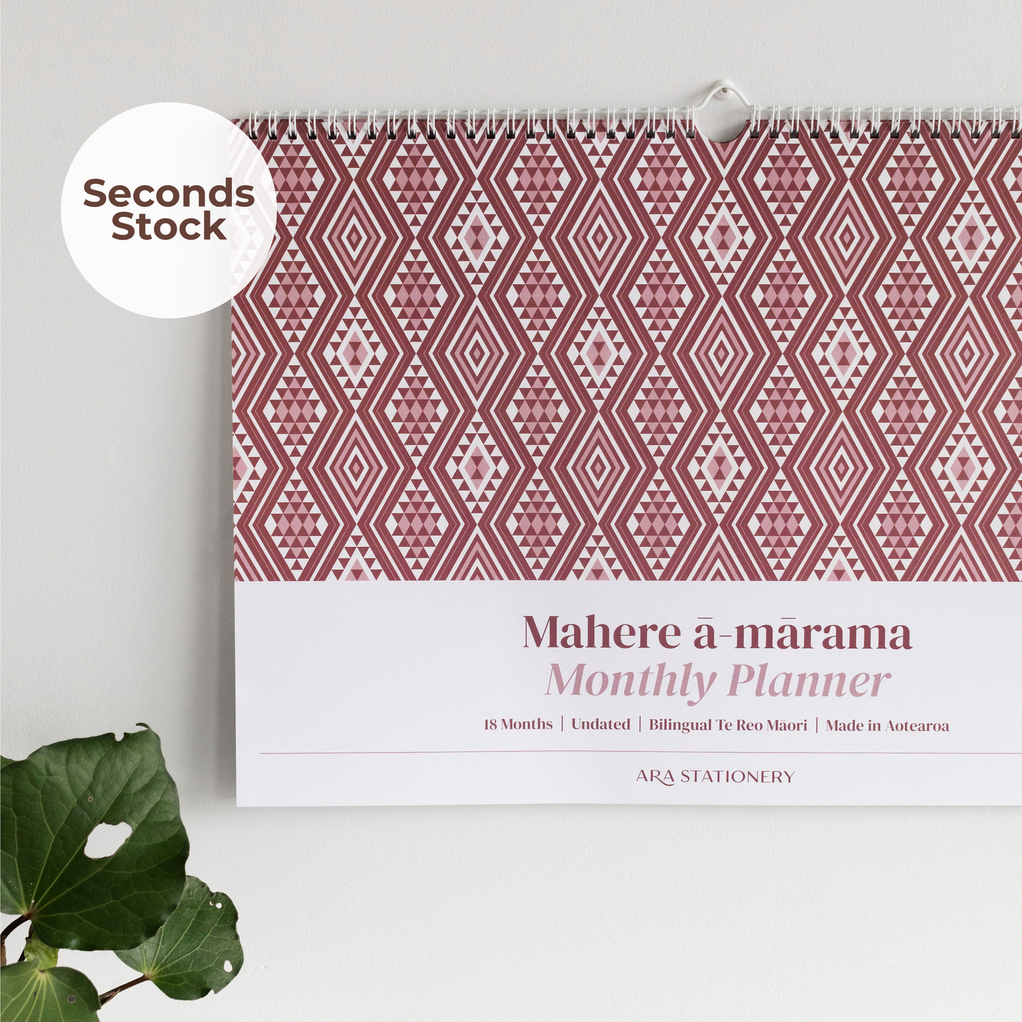 SECONDS - A3 Monthly Planner - (Undated) | Māwhero