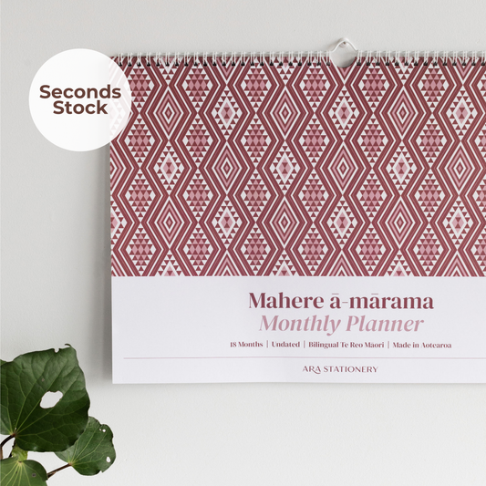 SECONDS - A3 Monthly Planner - (Undated) | Māwhero