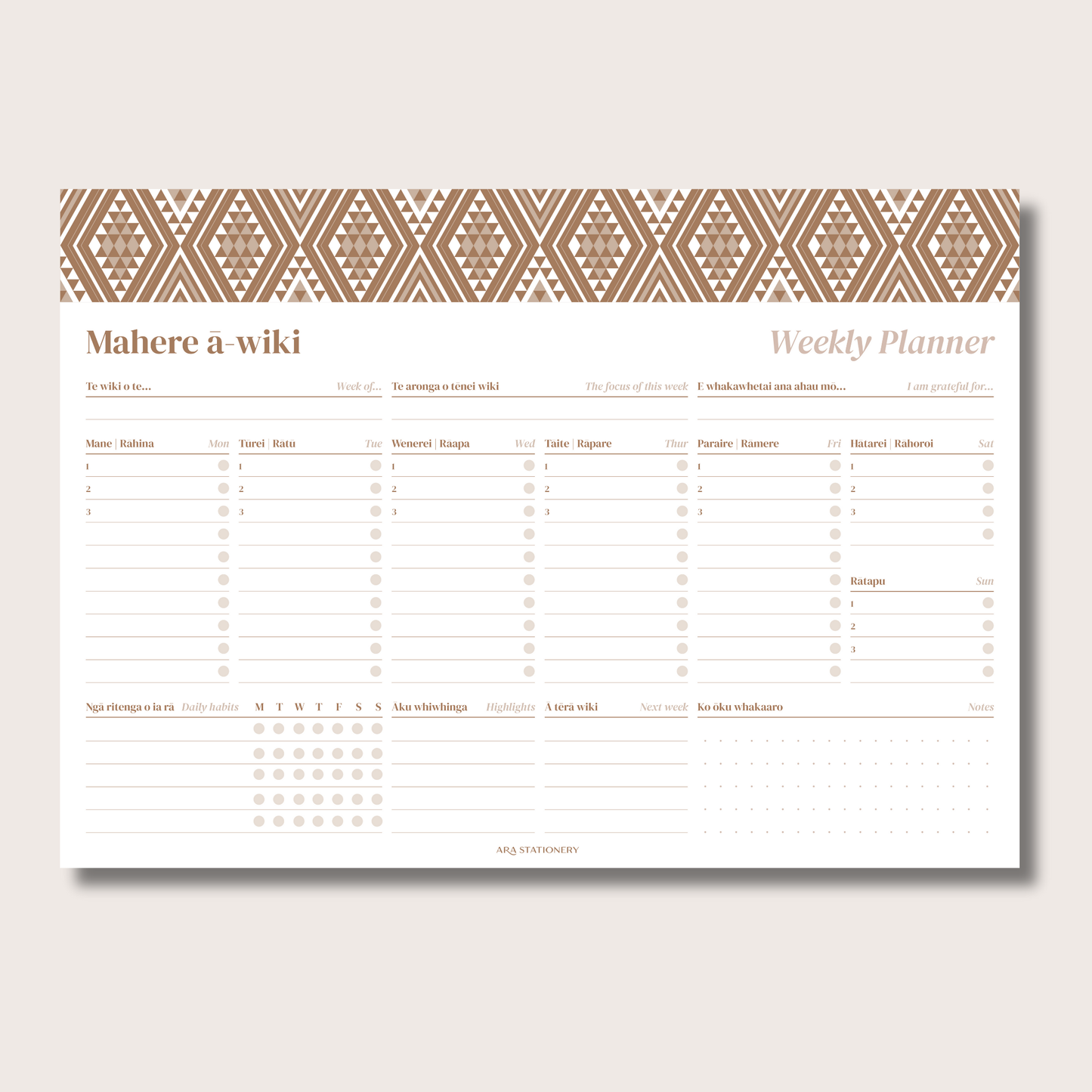 Weekly Planner Pad | Parauri