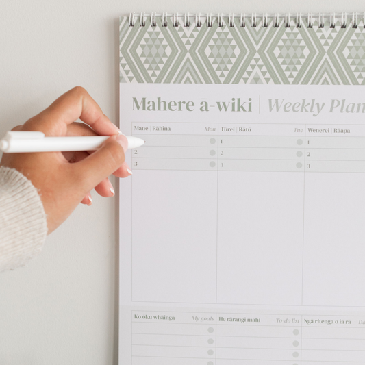 SECONDS - A3 Weekly Planner (Undated) | Kākāriki
